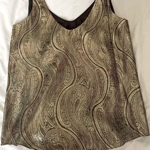 J. Crew Metallic Gold Sleeveless Top Women’s Sz 4